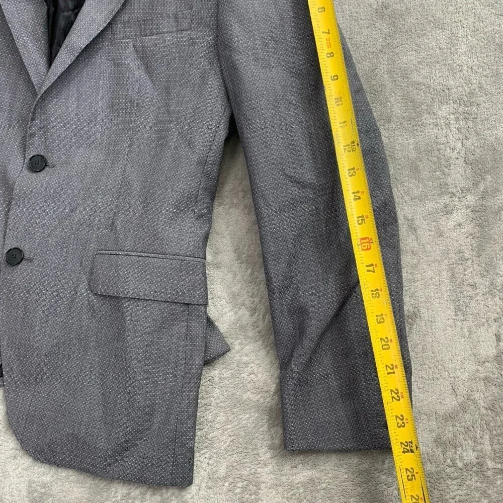 Boss Hugo Blazer Jacket Mens 40 R Jefferey Simmons182 Lanificio Di Tollegno Gray